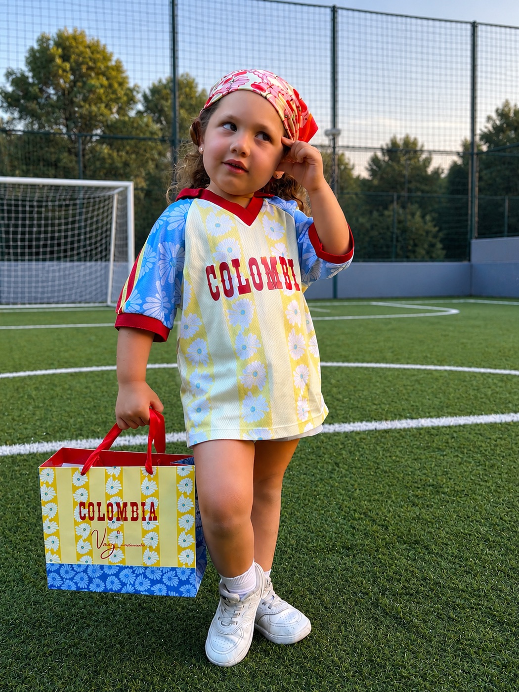 Camiseta de niño Colombia personalizada, vista frontal